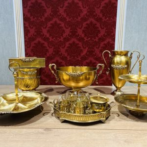 ظروف دکوری پذیرایی برنجی هندی وارداتی